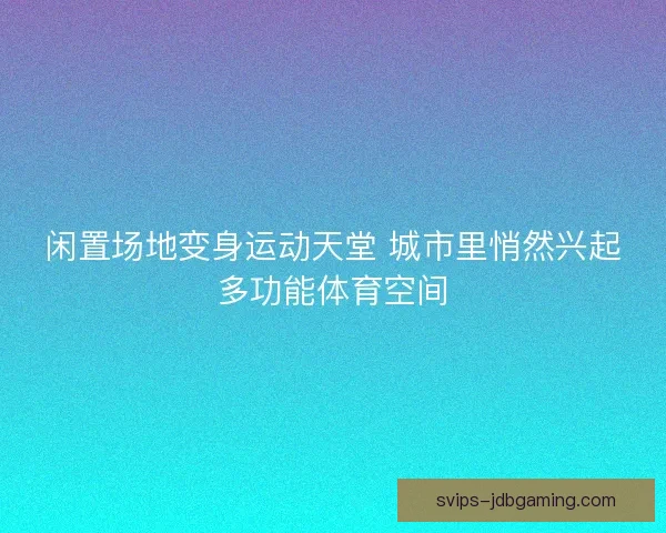 闲置场地变身运动天堂 城市里悄然兴起多功能体育空间