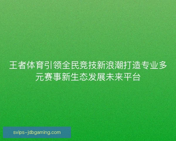 王者体育引领全民竞技新浪潮打造专业多元赛事新生态发展未来平台